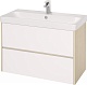 Акватон Мебель для ванной Сканди 90 дуб верона, белая – фотография-11